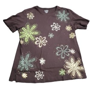 💥50% sale💥Classic Elements floral short sleeve tee S #b424